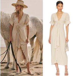Free People Vintage Summer Midi Dress (xs, stone cold)